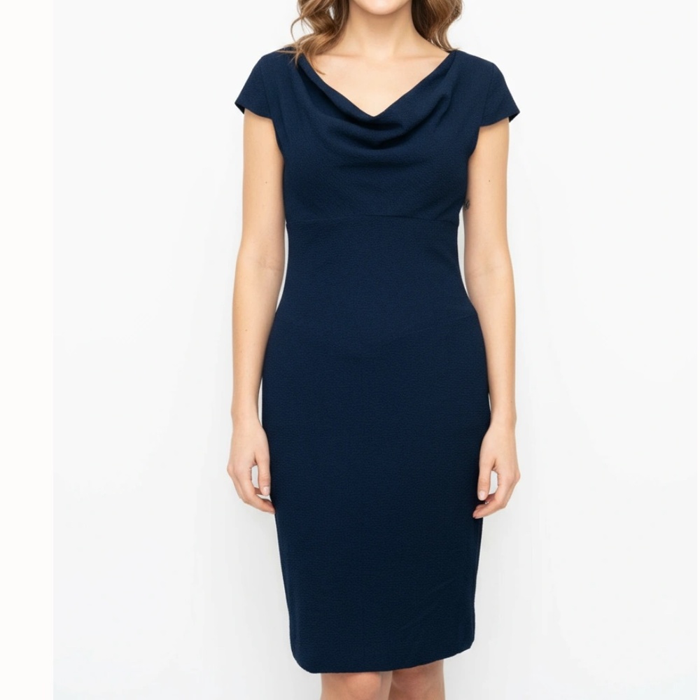 Black Halo - Cowl Neck Sheath Dress